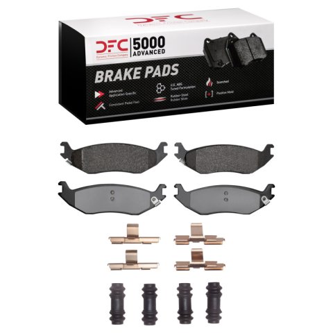 DFC 06-24 Chrysler Aspen Front & Rear Rotors with 5000 Advanced Brake Pads w/Hardware (Bundled Kit)