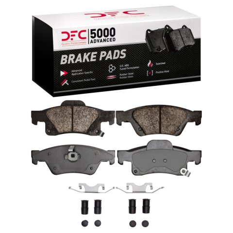 DFC 11-22 Dodge Durango Front & Rear Rotors with 5000 Advanced Brake Pads w/Hardware (Bundled Kit)