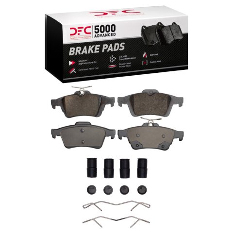 DFC 18-22 Ford EcoSport Front & Rear Rotors with 5000 Advanced Brake Pads w/Hardware (Bundled Kit)