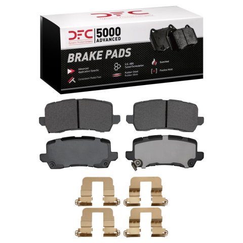 DFC 18-25 Honda Odyssey Front & Rear Rotors with 5000 Advanced Brake Pads w/Hardware (Bundled Kit)