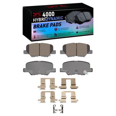 DFC 13-24 Mitsubishi RVR Front & Rear Rotors w/4000 HybriDynamic Brake Pads w/Hardware (Bundled Kit)