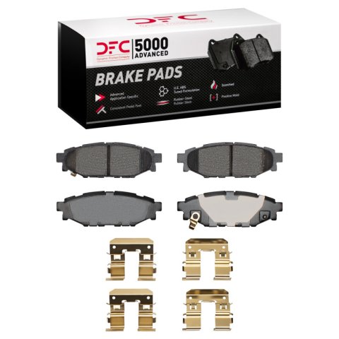DFC 13-18 Subaru Forester Front & Rear Geospec Rotors with 5000 Advanced Brake Pads w/Hardware (Bundled Kit)