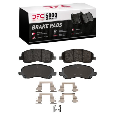 DFC 07-17 Dodge Caliber Front & Rear Geospec Rotors with 5000 Advanced Brake Pads w/Hardware (Bundled Kit)