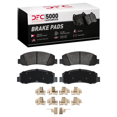 DFC 10-11 Ford F-350 Super Duty Front & Rear Geospec Rotors with 5000 Advanced Brake Pads w/Hardware (Bundled Kit)