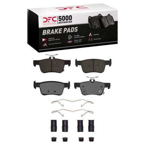 DFC 18-25 Honda Accord Front & Rear Geospec Rotors with 5000 Advanced Brake Pads w/Hardware (Bundled Kit)