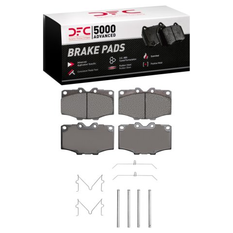 DFC 76-83 Toyota Land Cruiser Front & Rear Rotors with 5000 Advanced Pads w/Drums/Shoes/Hardware (Bundled Kit)