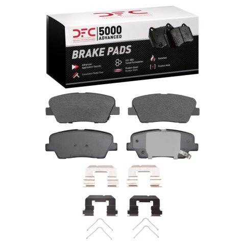 DFC 22-23 Kia Stinger 2.5L Front & Rear Rotors w/5000 Advanced Brake Pads & Hardware (Bundled Kit)