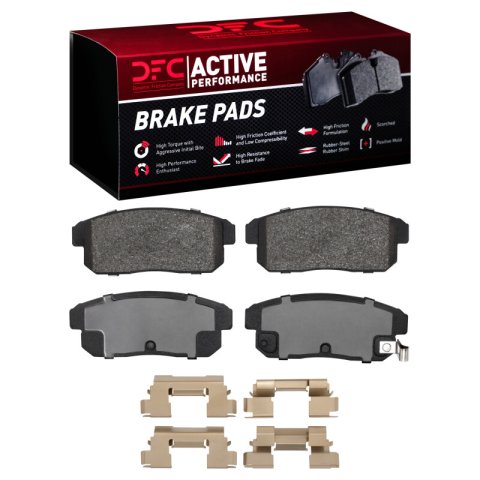 DFC 04-11 Mazda RX-8 Front & Rear Geoperf. Slotted Rotors w/ Active Perf. Pads (Incl. Hardware) (1x dfc1115-1008-01, 1x dfc1115-1009-01, 1x rnc613-80043L, 1x rnc613-80043R, 1x rnc613-80044L, 1x rnc613-80044R)