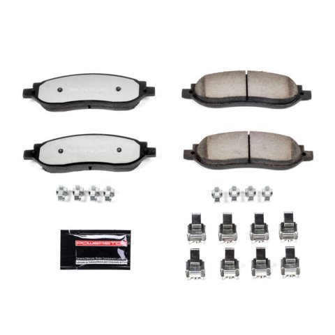 Power Stop 05-07 Ford F-350 Super Duty Rear Z36 Coated Kit w/Calipers (1x psbZ36-1068, 2x psbL4921, 2x psbAR85116EVC)