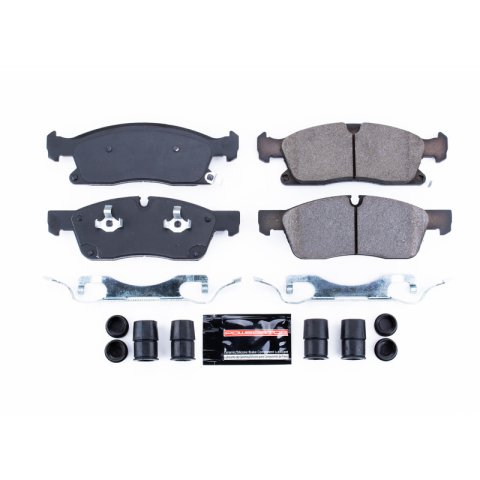 Power Stop 11-16 Jeep Grand Cherokee Front Z23 Coated Kit w/Calipers (1x psbZ23-1455, 2x psbL5297, 2x psbAR83076EVC)