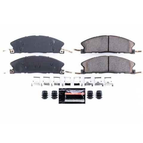 Power Stop 13-19 Lincoln MKT Front Z23 Coated Kit w/Calipers (1x psbZ23-1611, 2x psbL5469, 2x psbAR85141EVC)
