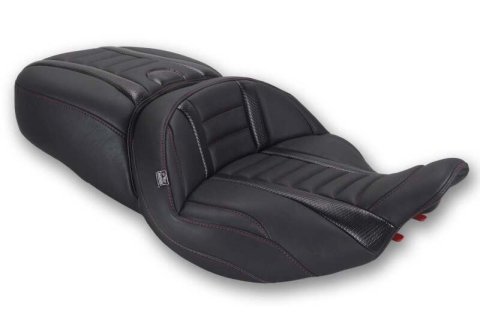 Mustang 23-26 Harley CVO Road Glide, Street Glide, ST Deluxe 1pc 2Up Blk w/Dark Cherry Thread