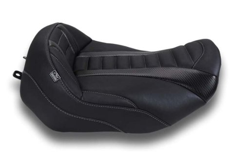 Mustang 23-26 Harley CVO Road Glide, Street Glide, Deluxe T Solo Blk w/Gun Metal Gray Thread