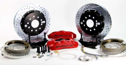 Baer Brakes Rear Ends w/ Ford 9in Early Big Bearing Housing Ends 13in Pro+ Rear SDZ Brake Kit - Blk