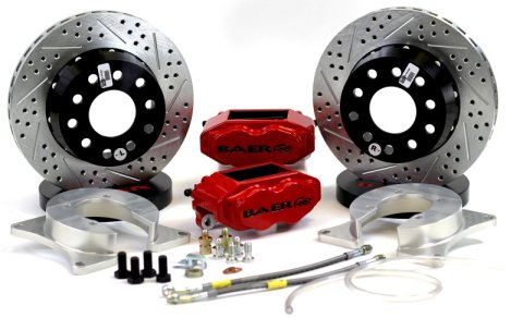 Baer Brakes Rear Ends w/ Ford 8/9in Small Bearing Housing Ends 11in SS4+ Rear SDZ Brake Kit - Red