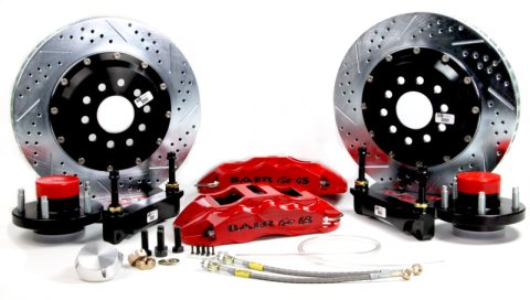 Baer Brakes 55-57 Chevy One-Fifty Series STD Studs 14in Extreme+ Front SDZ Brake Kit - Hugger Orange