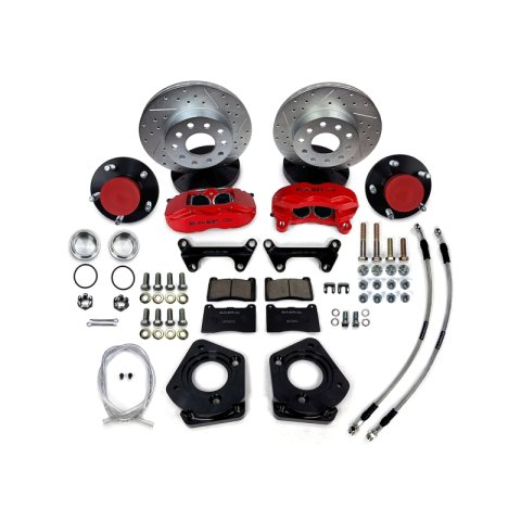 Baer Brakes 62-69 Ford Fairlane 11in SS4 Alum Hub Front SDZ Brake Kit - Fire Red