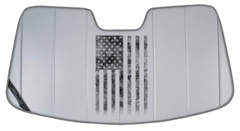Covercraft 25-26 Mercedes-Benz Sprinter American Flag UVS100 Custom Sunscreen - Centered Logo