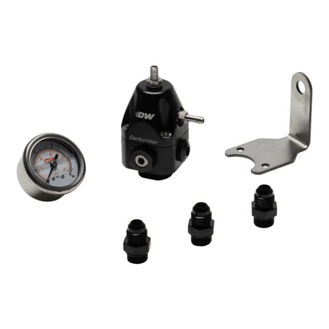 DeatschWerks DWR550C Adjustable Carburetor Regulator w/ 6AN Fittings and Gauge