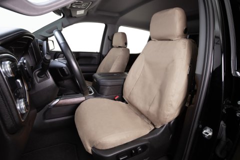 Covercraft 22-26 GMC Sierra 1500 SeatSaver Custom Seat Cover - Polycotton Taupe