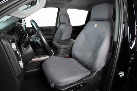 Covercraft 22-26 GMC Sierra 1500 Carhartt SeatSaver Custom Seat Cover - Gravel