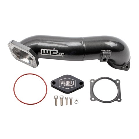 Wehrli 11-16 GM Duramax LML Passenger 3in Upper Crossover Intercooler Pipe - Sparkle Bomber Orange