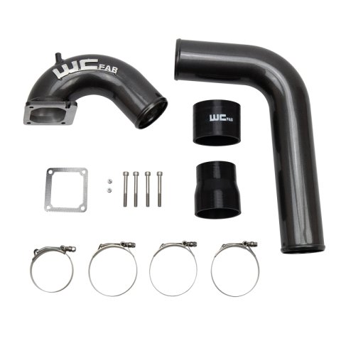 Wehrli 03-07 Cummins 5.9L 3.5in Intake Horn & Driver Intercooler Pipe - Chevy Orange