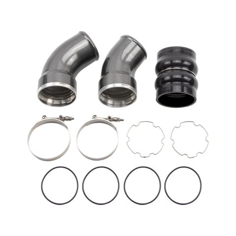 Wehrli 06-10 GM Duramax LBZ/LMM Passenger Side 3.5in Intercooler Pipe - Cat Yellow