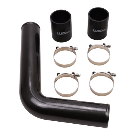 Wehrli 03-07 Cummins 5.9L Driver Side 3in Intercooler Pipe - Fine Texture Black