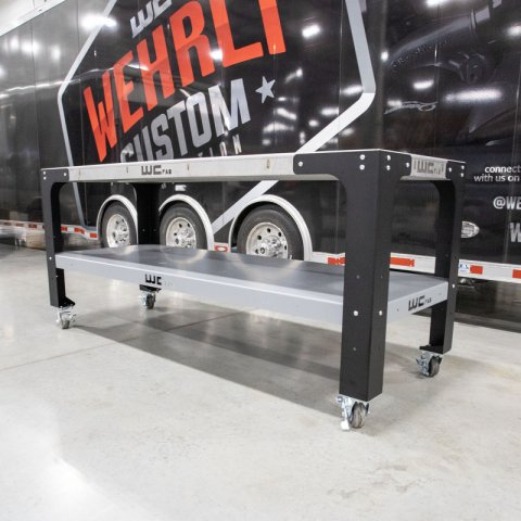 Wehrli Modular Steel Work Bench Top/Shelf Kit - 32in x 90in x .120in Thick (Stainless Steel & Grey)