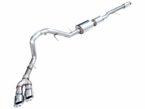 AWE Tuning 2021+ GMC Suburban/Yukon XL 5.3L 0FG Side Exit Catback Exhaust - Chrome Silver Tips