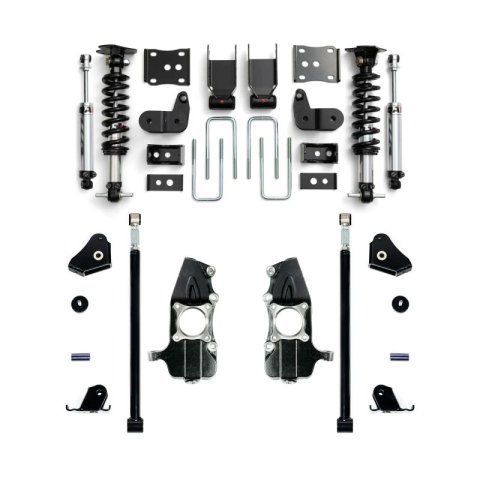 QA1 21-26 Ford F150 4WD Lowering Kit w/ Spindles Single Adjustable 3.5in-5.5in