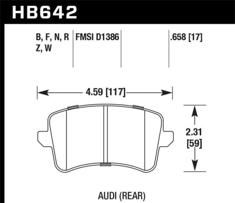 Hawk Performance HP Plus Brake Pads HB642N.658