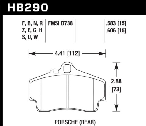Hawk Performance HPS 5.0 Brake Pads HB290B.583