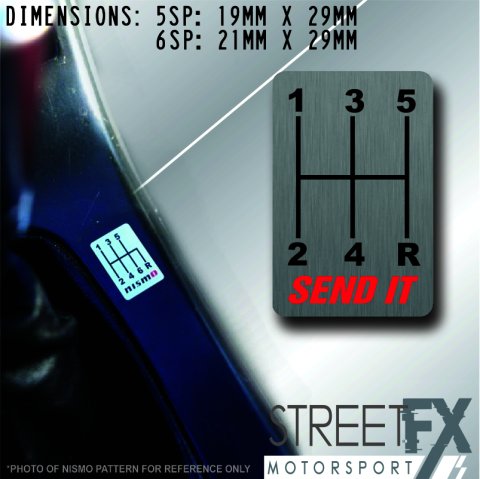 SEND IT GearShift H-Pattern  - 5 Speed - R Bottom Right