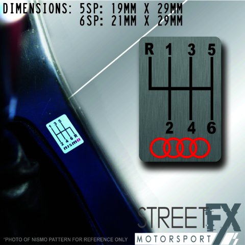 Audi GearShift H-Pattern - 5 Speed - R Top Left