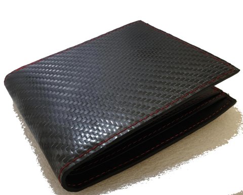 Genuine Carbon Fibre Leather Mens Wallet