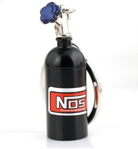 Black Nos Bottle Turbo Key Chain Nitrous Oxide Bottle Keyring Stash Storage Pill