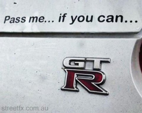 Pass Me if You Can Vinyl cut Bumper Sticker