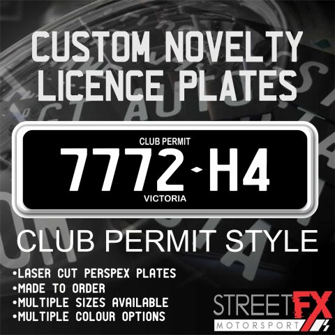 Custom Novelty Club Permit Licence Plates - Premium Style