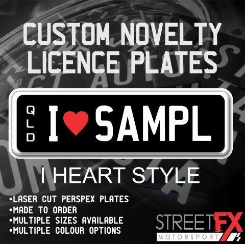 Custom Novelty Licence Plates - I Heart Style