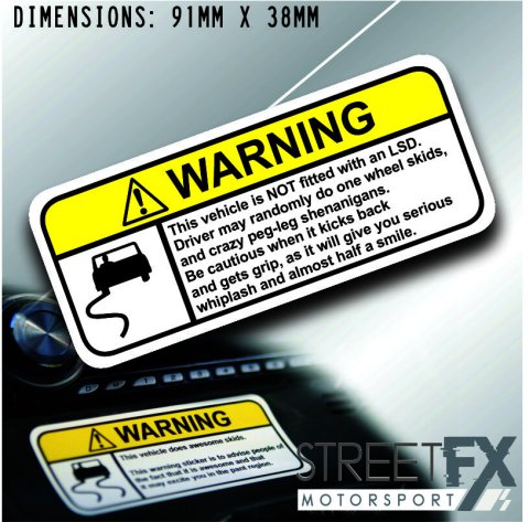 PEGLEG VISOR Warning Sticker Decal