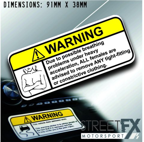 REMOVE CLOTHING VISOR Warning Sticker Decal