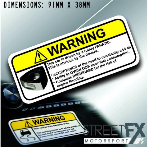 ROTOR VISOR Warning Sticker Decal
