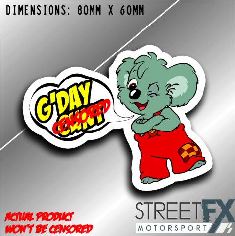 Blinky Bill Gday C*nt Sticker Funny Humour Car  Truck  4x4 Pop Culture Vinyl
