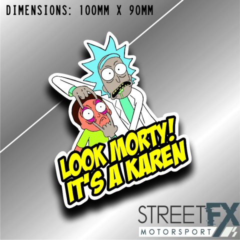 Look Morty It's a Karen Sticker Funny Culture Aussie Meme Quirky Car  4x4