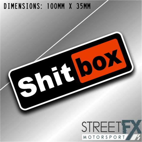 Shitbox Hub Sticker Decal 4x4 4WD Camping Caravan Trade Truck Aussie Adventure