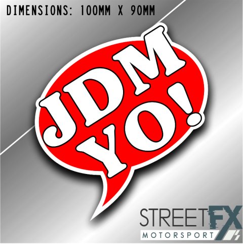 JDM YO Sticker Graphic bumper window jdm v8 car ute aussie vinyl