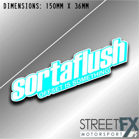Sortaflush Sticker Graphic bumper window jdm v8 car ute aussie vinyl