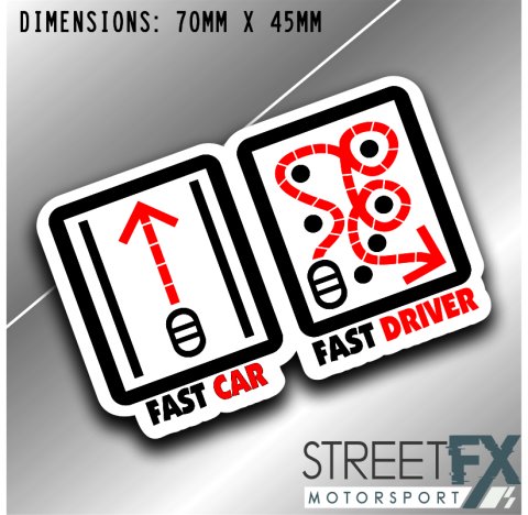 Fast Car Fast Driver Sticker Graphic bumper window jdm v8 car ute aussie vinyl